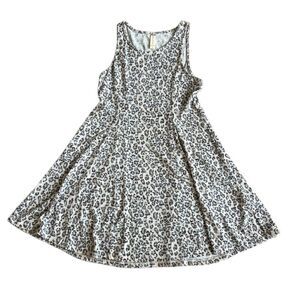 Altar’d State Leopard Print Full A-Line Sleeveless Stretch Mini Dress Small